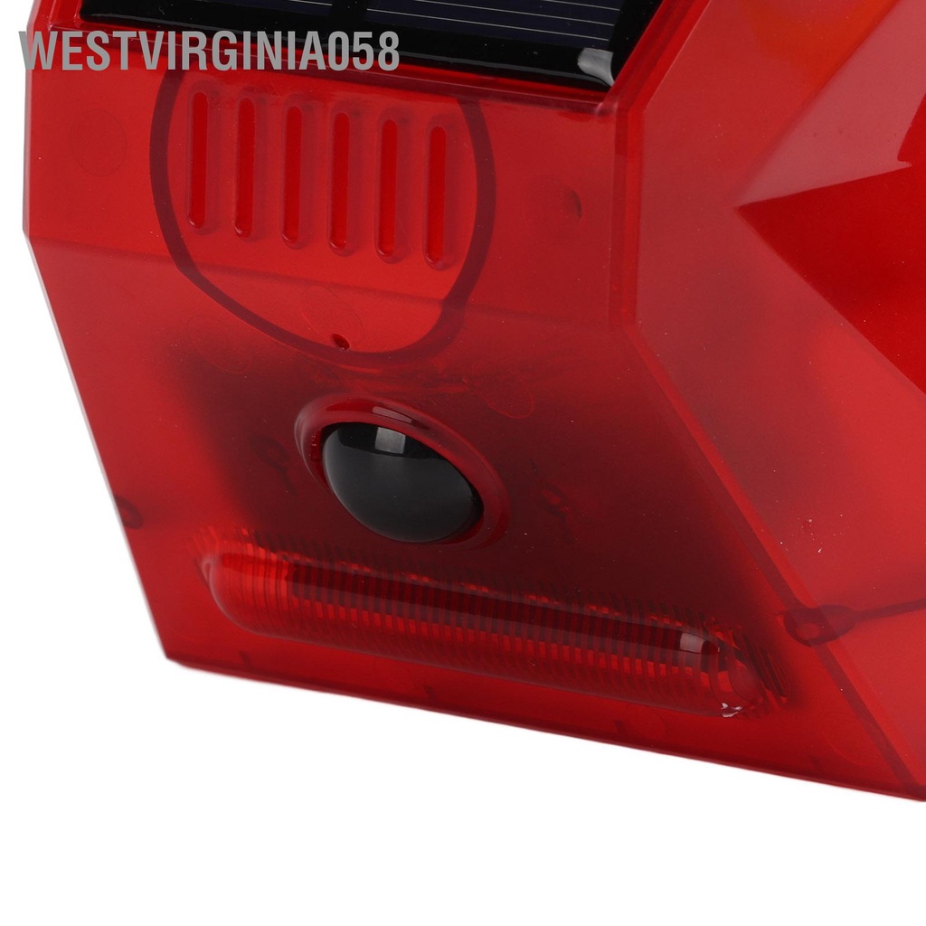 Westvirginia058 Ánh sáng âm thanh Đèn báo động Điều khiển từ xa sử dụng năng lượng mặt trời Chống trộm IP65 nước cho Nhà nuôi cá