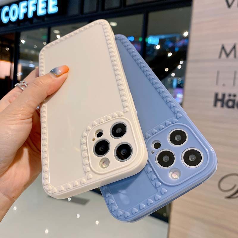 Ốp điện thoại viền vuông hình trái tim cho Iphone 6/6plus/6s/6splus/7/7plus/8/8plus/x/xs/xr/xsmax/11/12/13/pro/max/plus | BigBuy360 - bigbuy360.vn