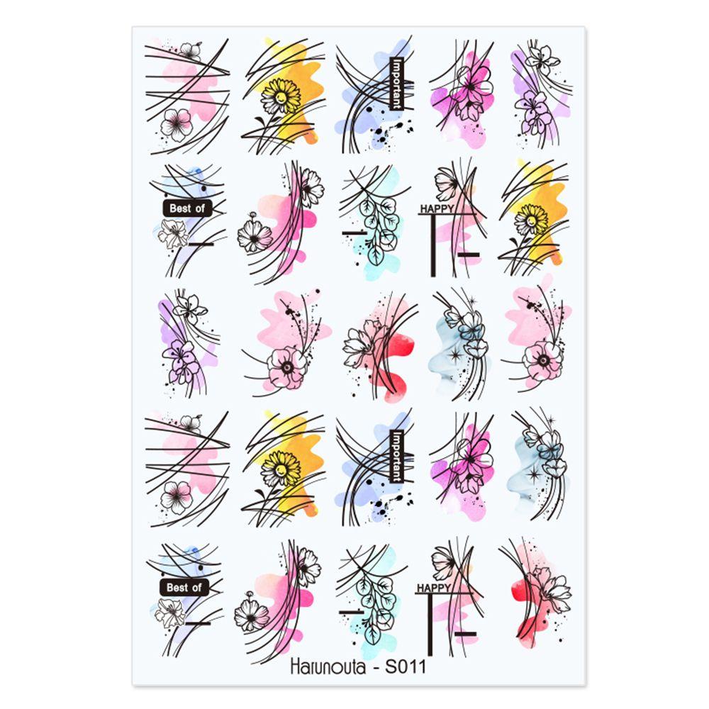 OCEANMAP Miếng Dán Trang Trí Móng Tay 3D Hình Cô Gái Thời Trang DIY