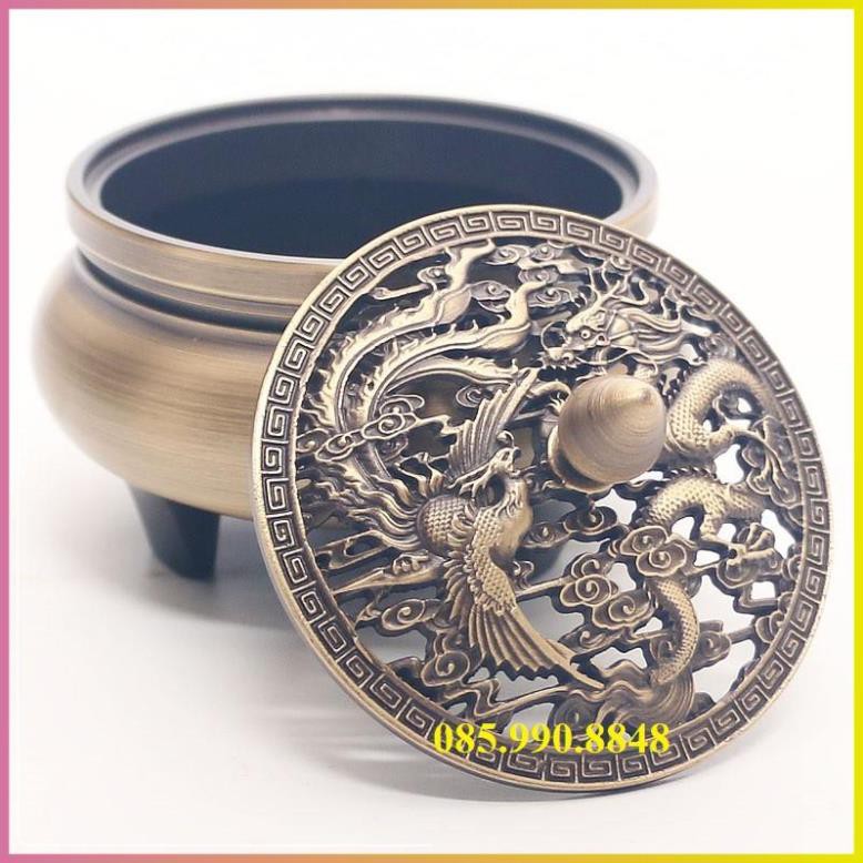 Lư xông trầm hương, Lư đốt trầm hương cao cấp chất liệu đồng nguyên khối - LH10 ..