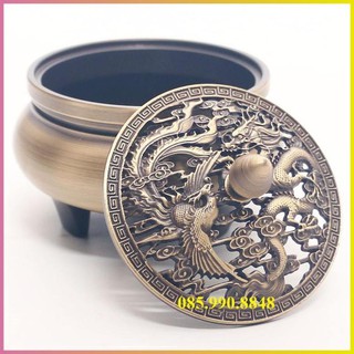 Lư xông trầm hương, Lư đốt trầm hương cao cấp chất liệu đồng nguyên khối - LH10 ..