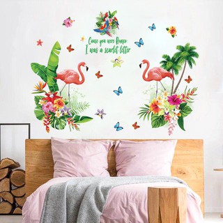 decal dán tường đôi hồng hạc