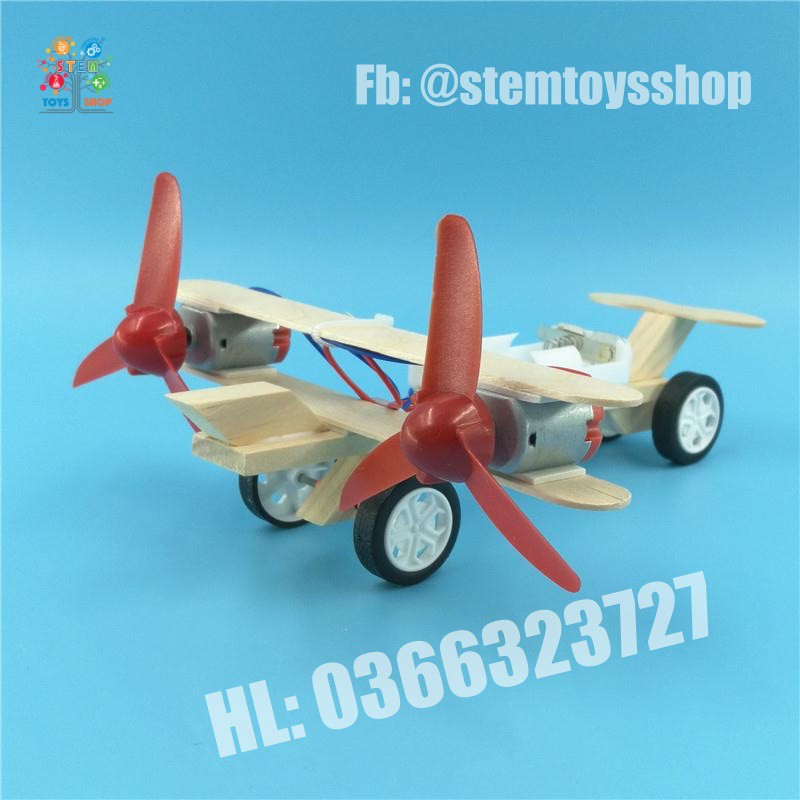 [Đồ Chơi Giáo Dục STEM] - Máy Bay Lắp Ghép Bằng Gỗ Theo Phương Pháp STEM