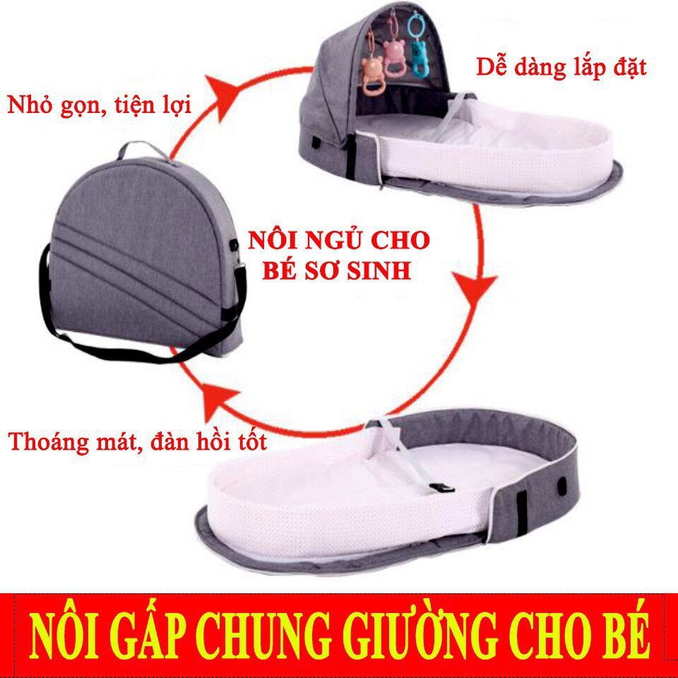 Giường ngủ gấp gọn cho bé, nôi ngủ di động cho bé