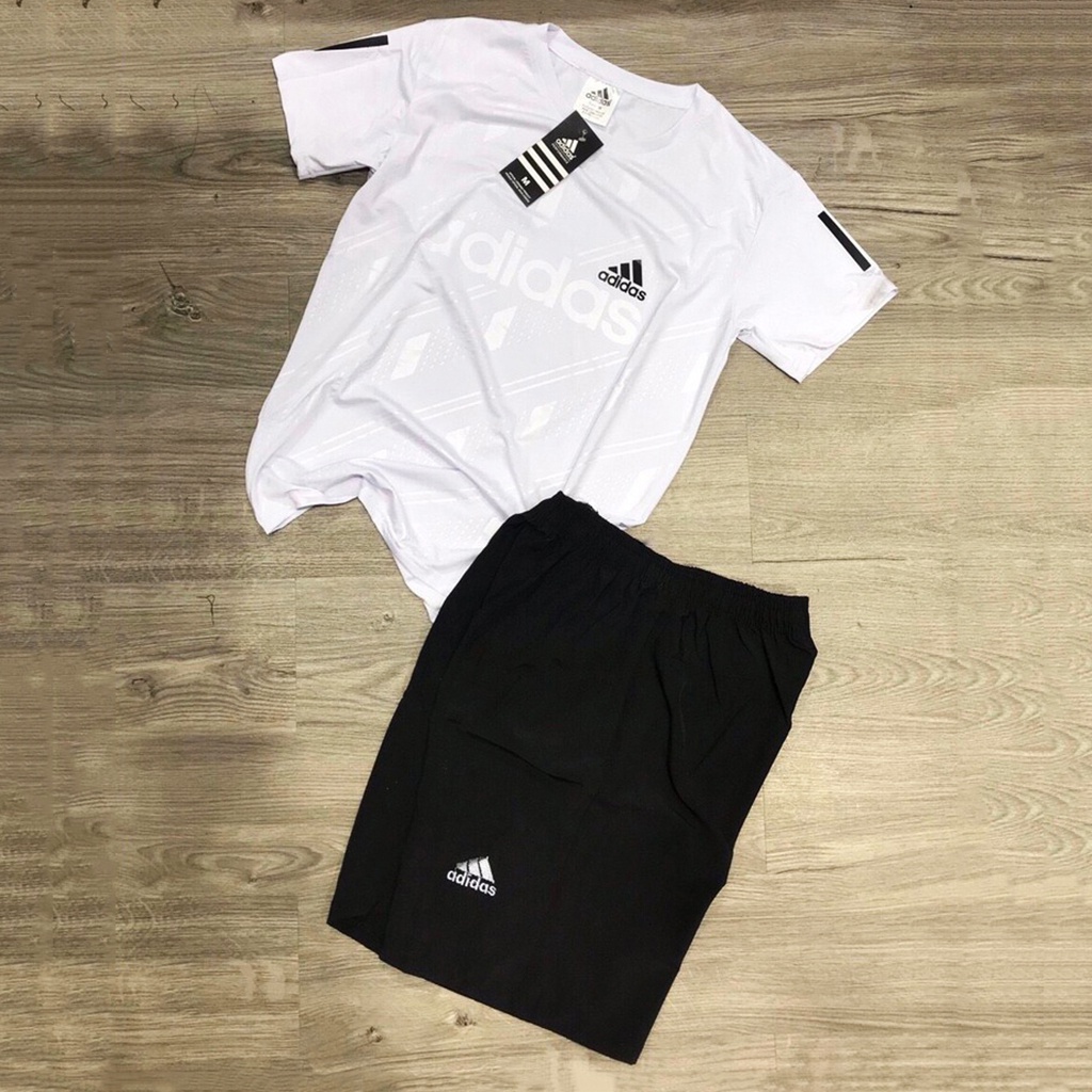 Bộ quần áo thể thao Nam Adidas Cộc tay chất liệu thun lạnh mềm mịn,co giãn 4 chiều, thấm hút mồ hôi