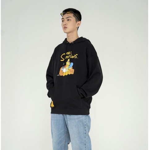 Áo Hoodie Nỉ Mũ Unisex BOO Dáng Oversized Chất Nỉ Cao Cấp In Graphic The Simpsons BZL