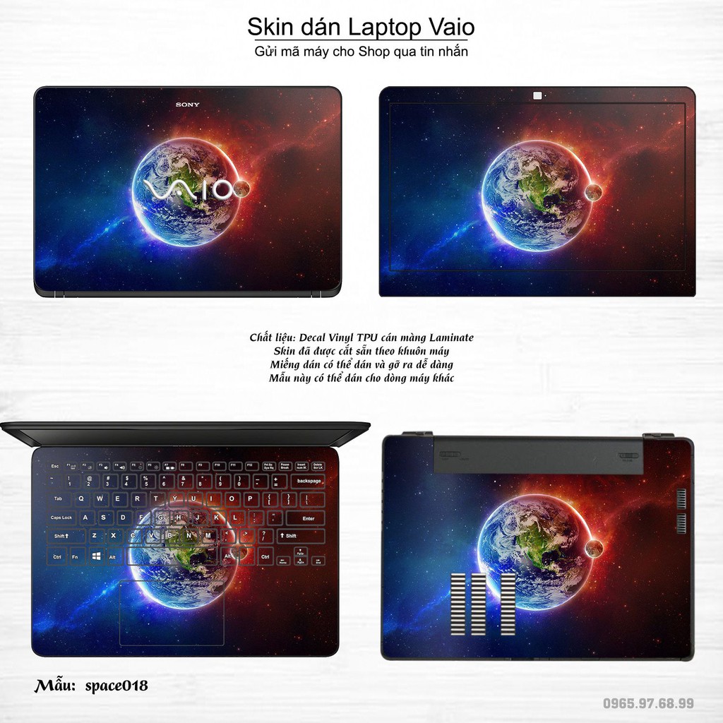 Skin dán Laptop Sony Vaio in hình không gian _nhiều mẫu 3 (inbox mã máy cho Shop)