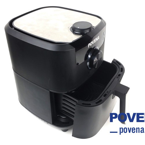 Nồi chiên không dầu 4.5L Povena PVN-4522 khay chiên rời, làm nóng bằng công nghệ Rapid Air