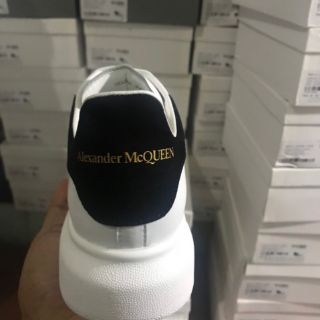 Giày Mc queen cao cấp gót đen nhung