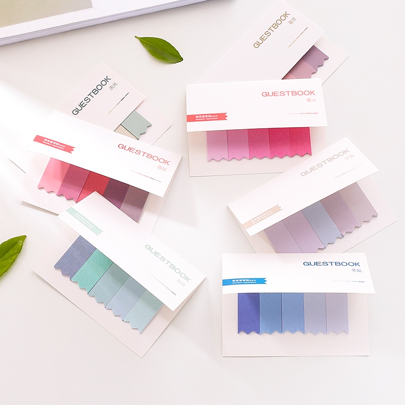 Bộ giấy ghi chú màu cầu vồng xinh xắn