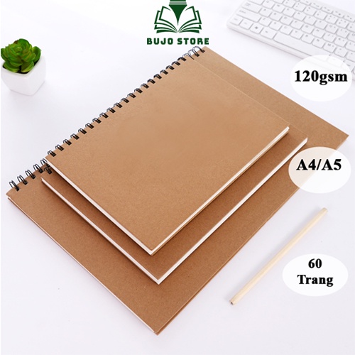 Sổ phác thảo Sketchbook - Sổ tay vẽ chì Ký Hoạ định lượng 120gsm A4 A5