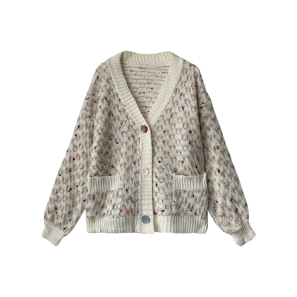 (A5002) áo khoác cardigan ulzzang len có túi freesize(len đan thuần hồng) | BigBuy360 - bigbuy360.vn