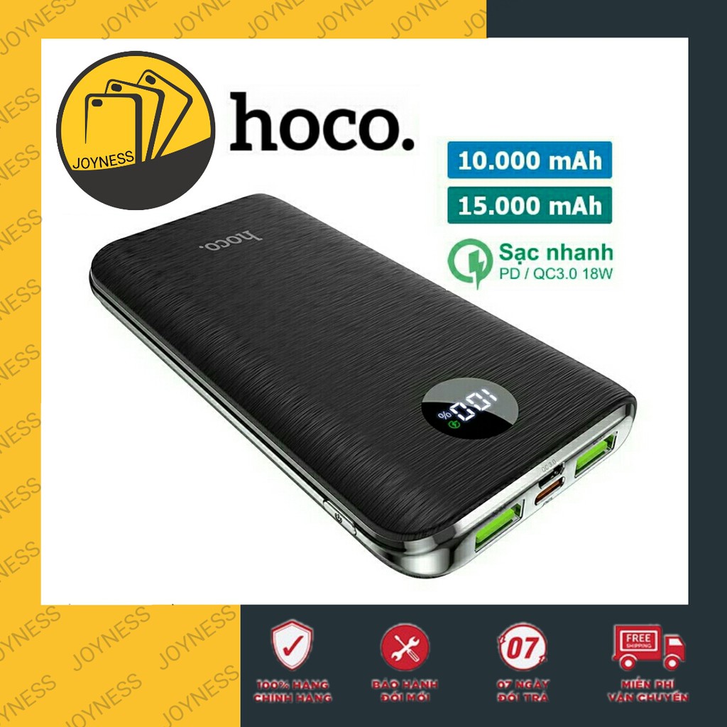 Sạc dự phòng Hoco J69/J69A 10000mah/15000mah Hỗ Trợ Sạc Nhanh 18W - Bảo Hành Chính Hãng 12 Tháng