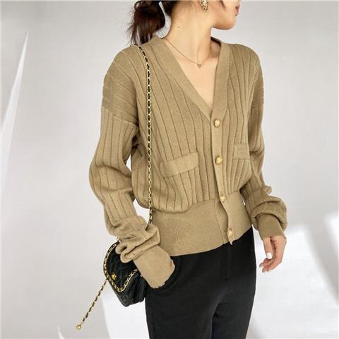 &quot;áo khoác len ngắn thời trang cổ điển.