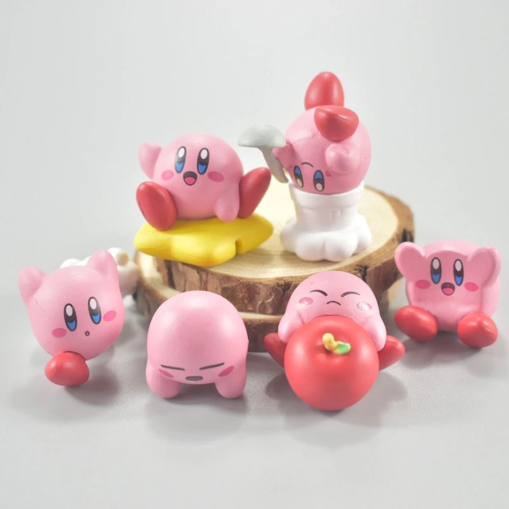 Mô hình búp bê Kirby mini hoạt hình đáng yêu kèm muỗng