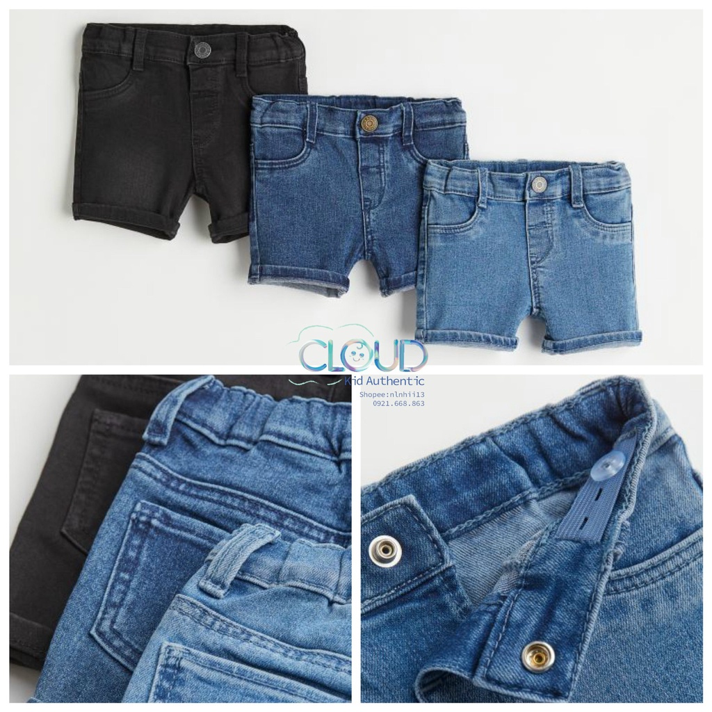 Quần short jean cho bé chính hãng HM UK size từ 6-9m đến 3-4y