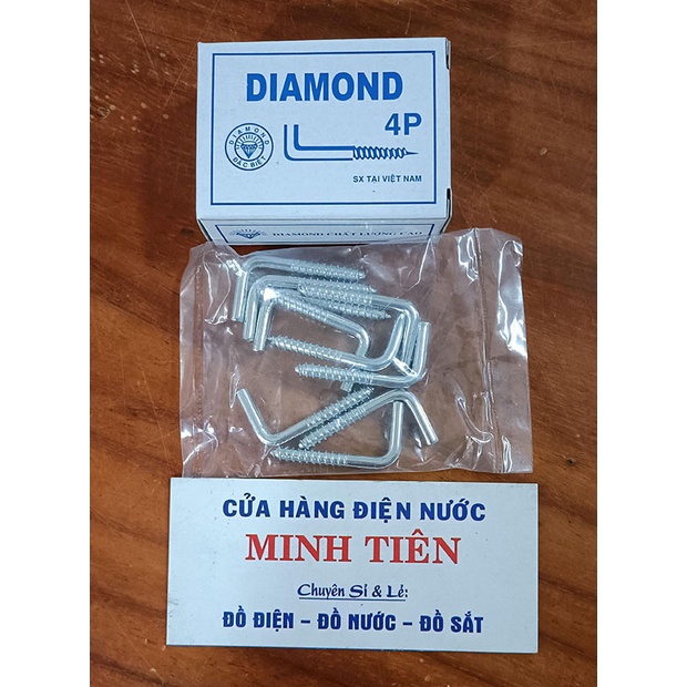 10 Vít móc màn chữ L, Vis L kích thước 4F, 5F, 6F, 8F, 10F hiệu DIAMOND sản xuất tại Việt Nam.