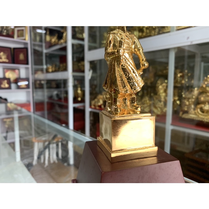 Tượng đồng Trần Hưng Đạo đức thánh Trần bằng đồng mạ vàng 24k cao 12cm