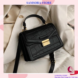 Túi xách nữ đi tiệc thời trang cao cấp đeo chéo sang trọng da vân cá sấu cá tính KN2124