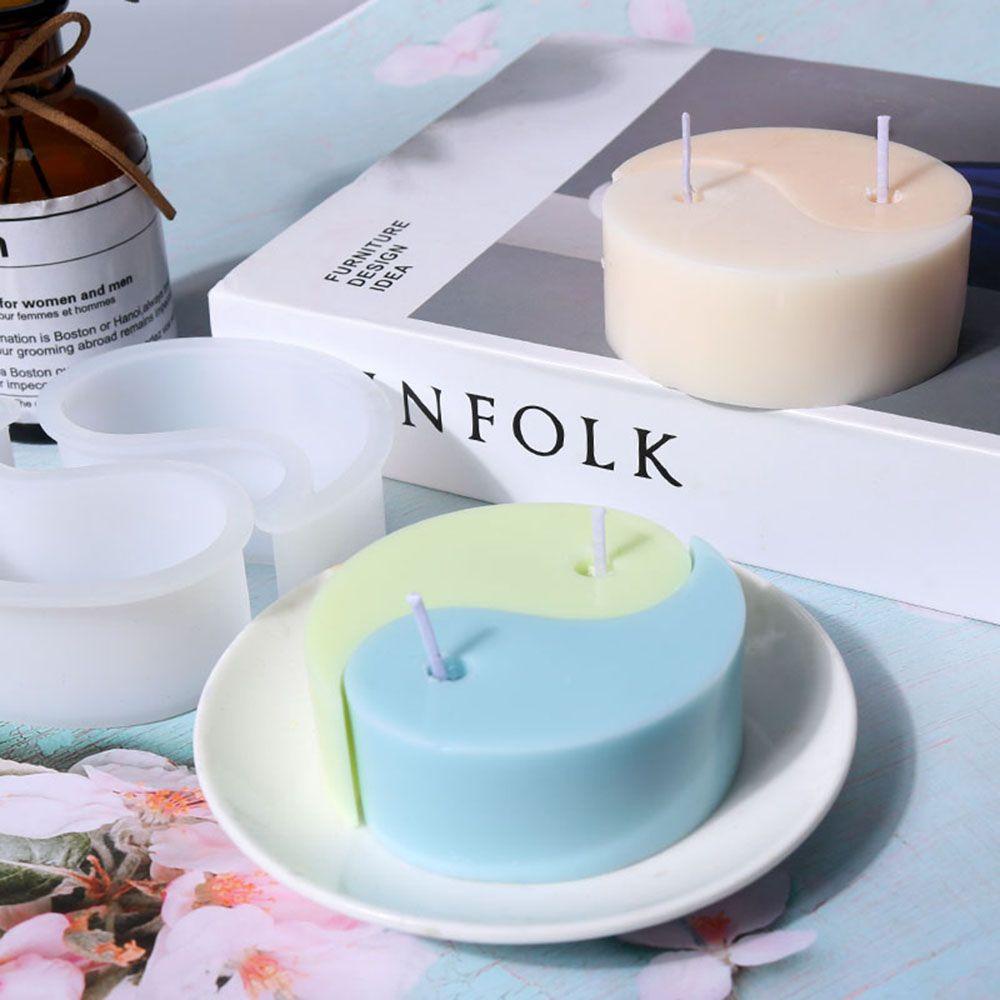 Khuôn Làm Nến Đất Sét Resin Thủ Công Hình Âm Dương Sáng Tạo DIY
