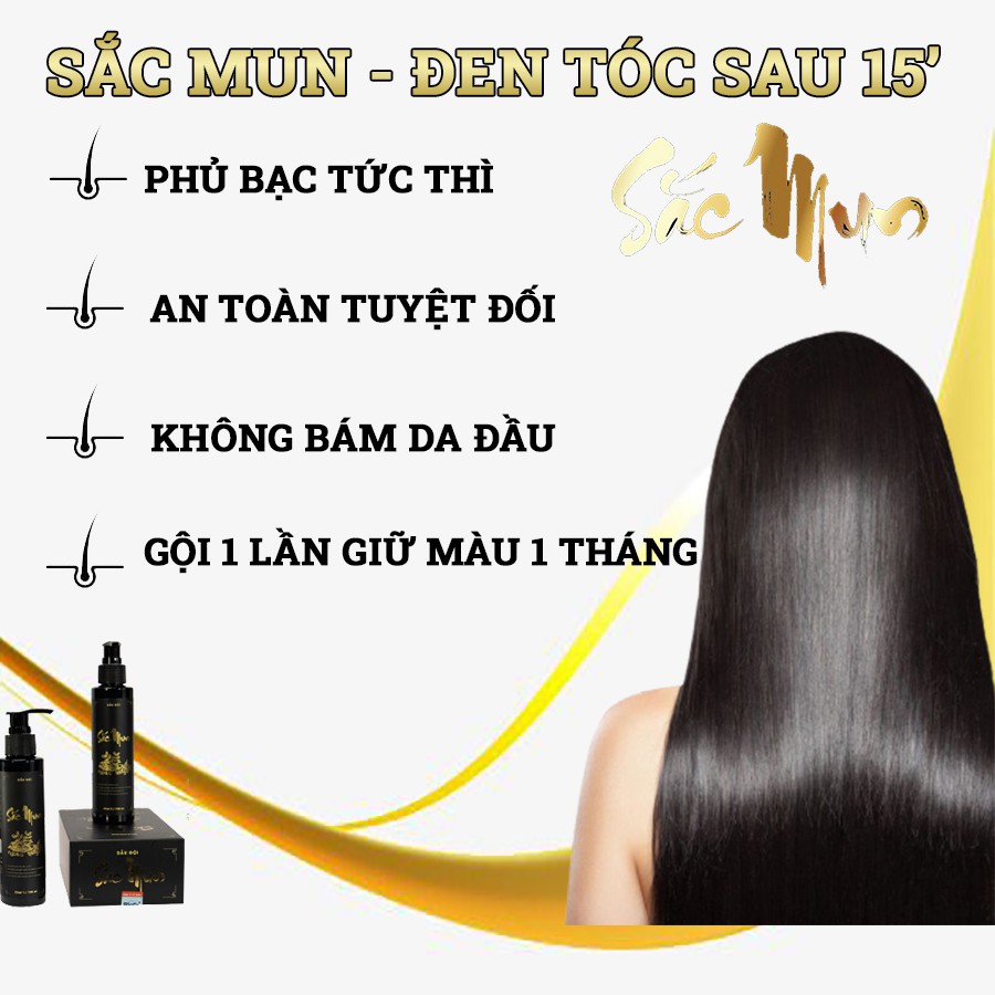 Gội Đen Sắc Mun - Chiết Xuất Từ Thiên Nhiên