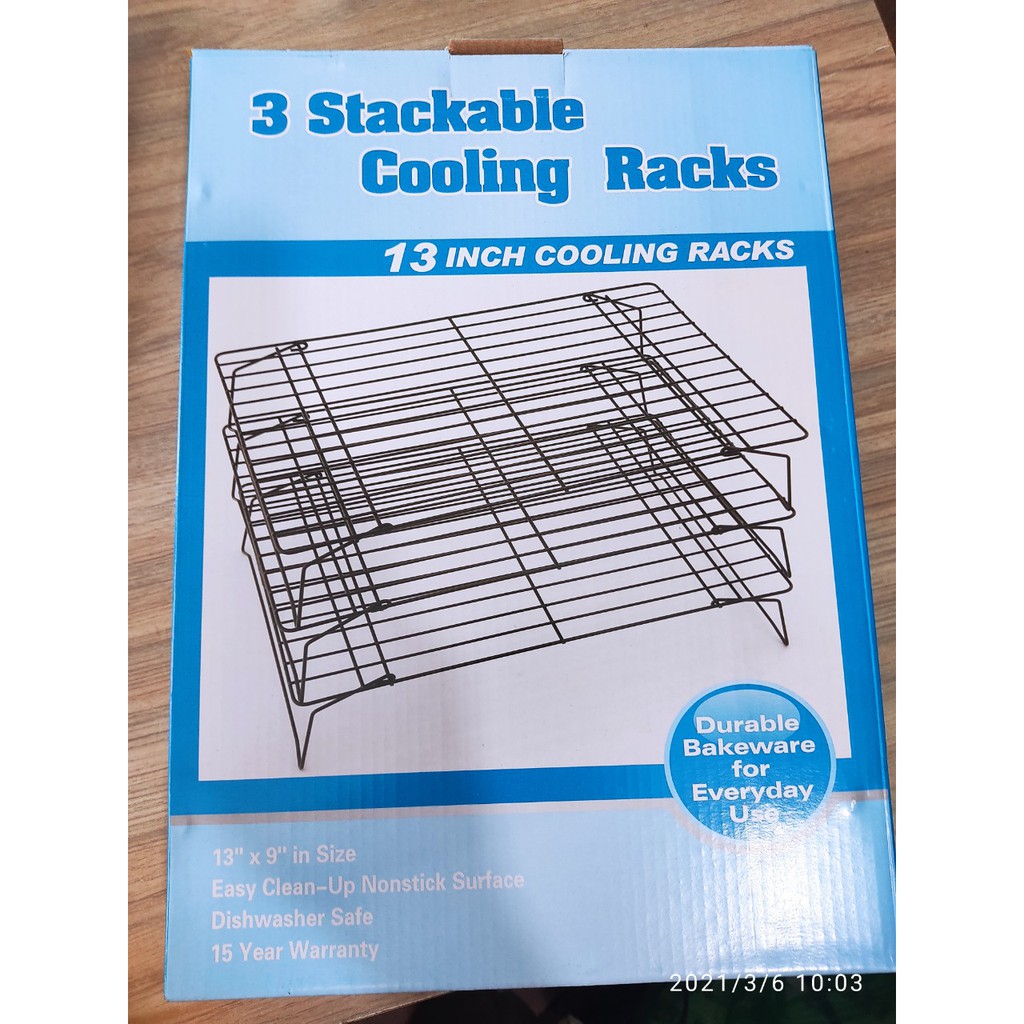 RACK PHƠI BÁNH 3 TẦNG 33 cm x 24 cm x 7 cm 13 inch