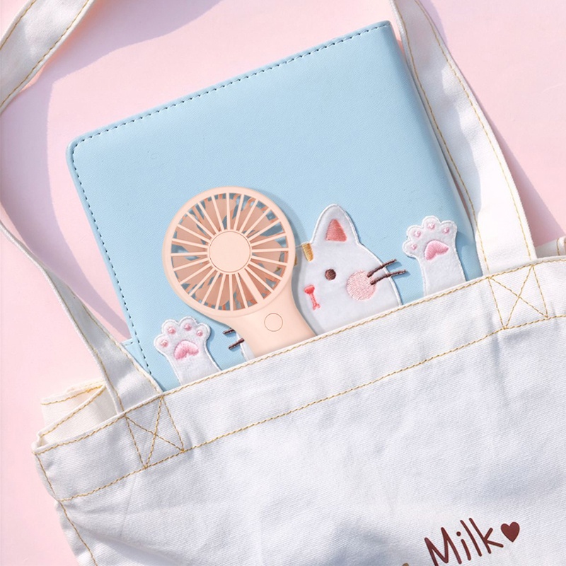 Quạt Cầm Tay 3 Tốc Độ Chạy Pin AA 3V Dùng Cho Valentine s D