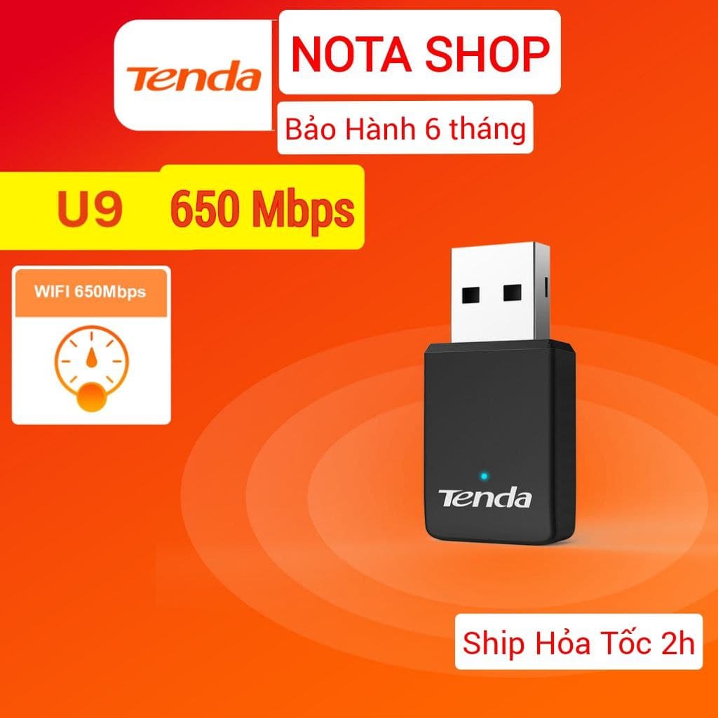 [Hỏa Tốc] USB WiFi TENDA U10 650Mbps - Thu sóng WiFi 5Ghz cho Laptop PC máy bàn, dùng để học online làm việc | BigBuy360 - bigbuy360.vn