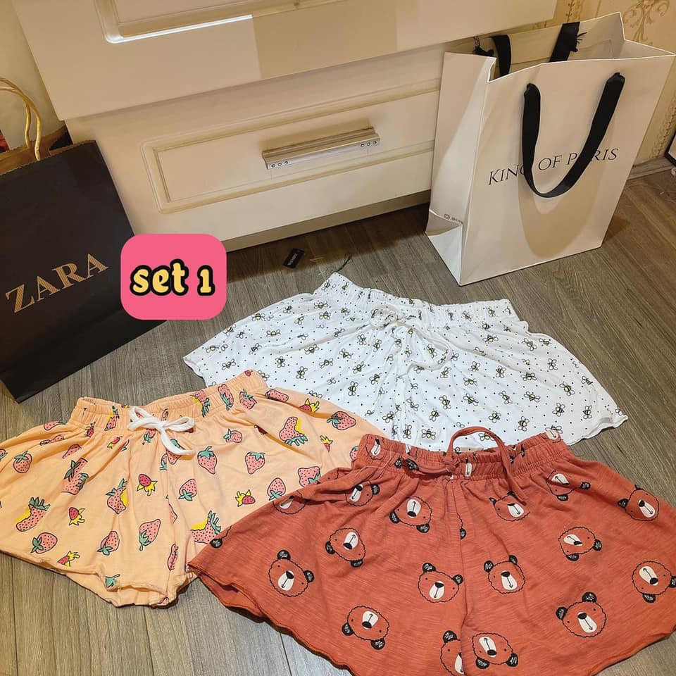 Combo 3 Quần Đùi Cotton Nhiều Hình Cho Nữ | BigBuy360 - bigbuy360.vn