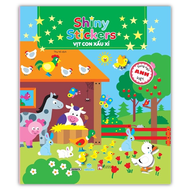 Sách - Combo 4 cuốn Shiny Stickers song ngữ Anh - Việt