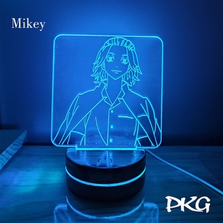 Đèn Ngủ Led 3D MIKEY nhân vật Anime phát sáng 16 màu cảm ứng có điều khiển từ xa DN271