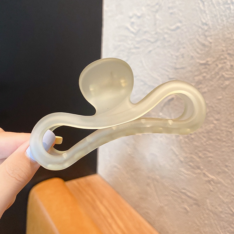 Kẹp tóc cỡ lớn màu xanh lá cây phong cách Hàn Quốc thời trang