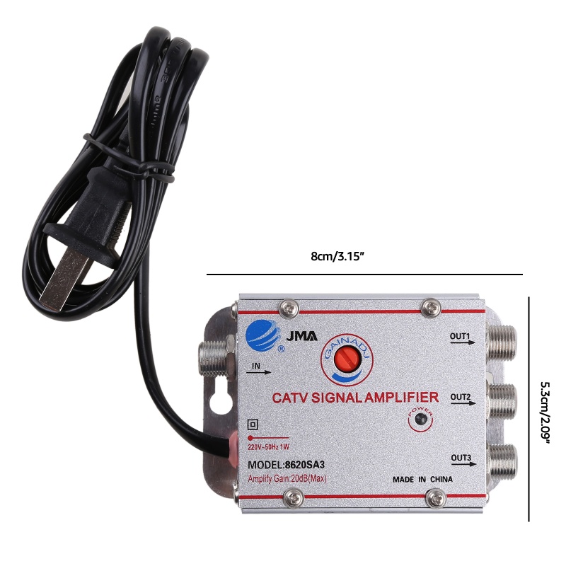 Ăng Ten Khuếch Đại Tín Hiệu 3 Chiều 1Input 20DB 3 Chiều Cho TV