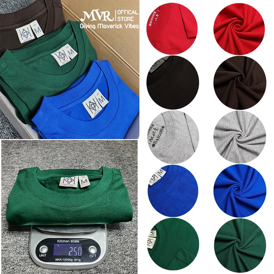 Áo thun unisex Subterraneous phông phom rộng MVR vải dầy phông màu xanh lá nam nữ tay lỡ cotton form Hàn Quốc nâu đỏ xám