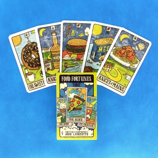 chơi bài！Còn hàng🇻🇳Food Fortunes Tarot Cards Deck English Card Games🔥Hot🔥