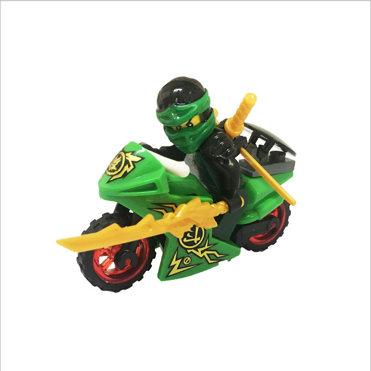 1 Mô Hình Xe Mô Tô Ninjago Mini Kèm Vũ Khí