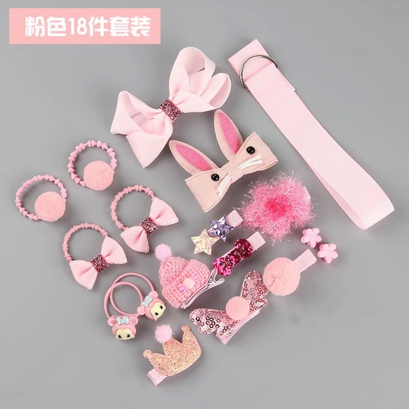 Set kẹp tóc 18 chi tiết cho bé siêu dễ thương