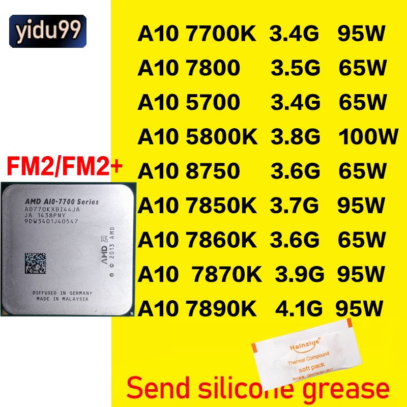 AMD A10 6800K 6700 6790K 5700 5800k A10 7800 7700K 7850K 7860K CPU lõi tứ FM2 bộ A8 7500 7600 amd 76