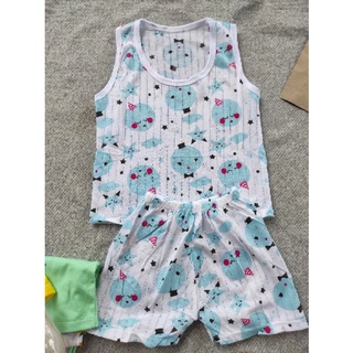 Thanh lý xả kho_ bộ ba lỗ hè mát size 0-3m nhiều mẫu
