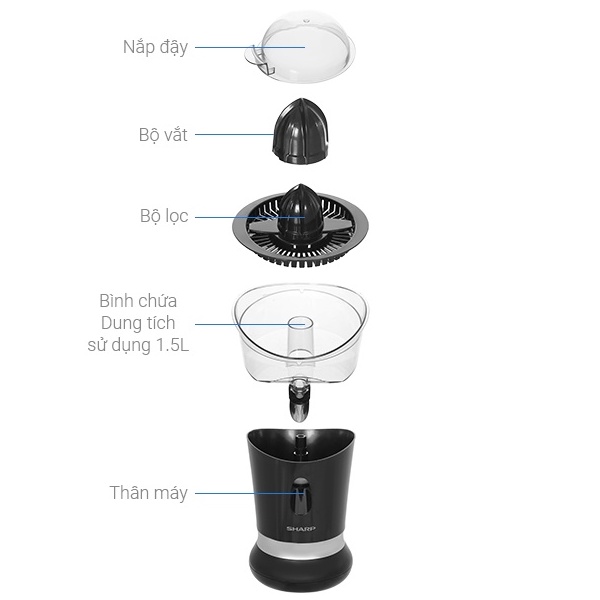 Máy Vắt Cam SHARP EJ-J850-BK