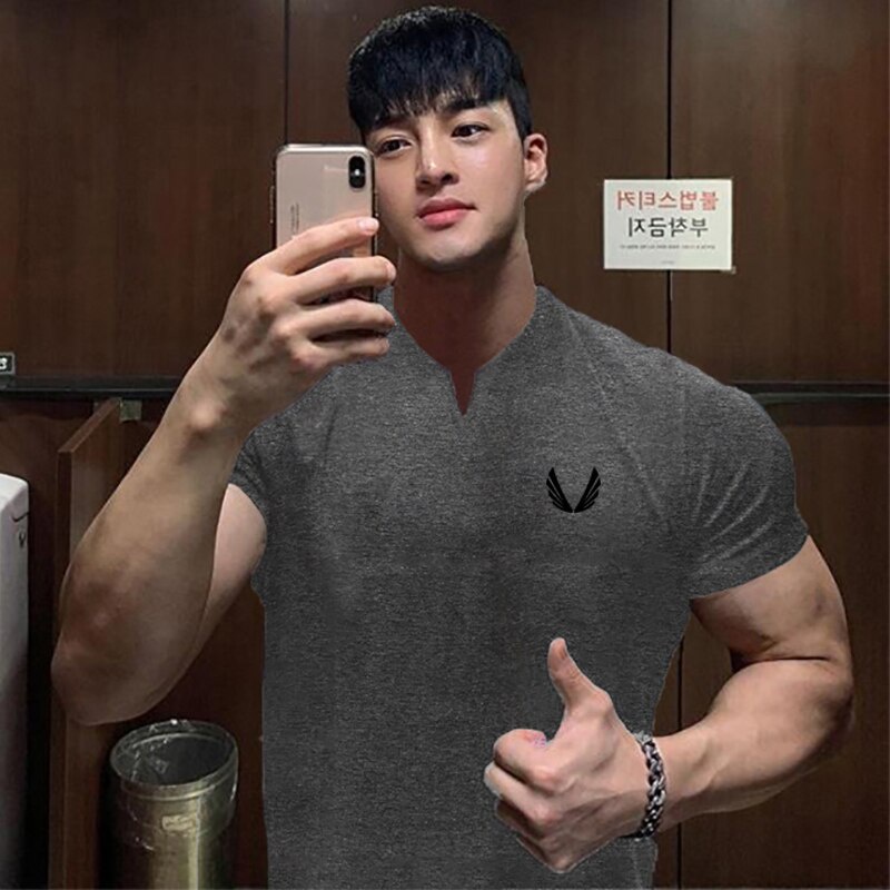 Áo thun cotton thoáng khí in họa tiết thời trang đơn giản mùa hè mới cho nam