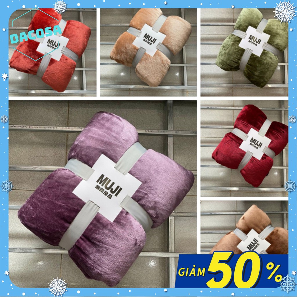 Chăn Lông Thỏ Muji Blanket Nhung Tuyết Mền Nhật Bản Siêu Mềm Mịn