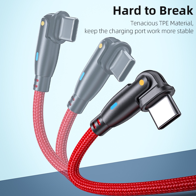 Dây Cáp Sạc Nhanh 60W PD Type C 1M 3A 180 Độ Chuyên Dụng Cho Samsung Xiaomi Huawei
