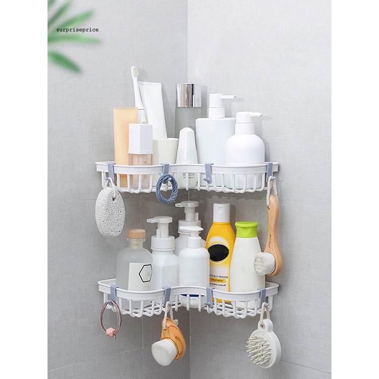 Kệ đựng đồ gắn góc tường nhà tắm chống biến dạng liền mạch