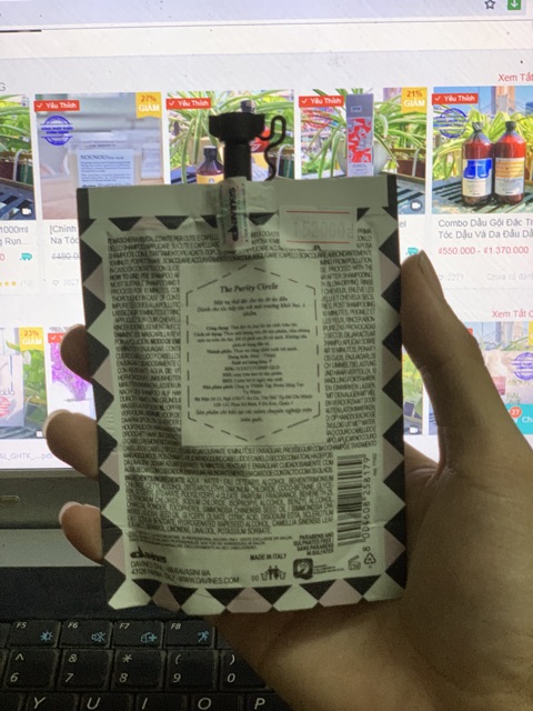 ✅[ DAVINES-CHÍNH HÃNG ] MẶT NẠ THẢI ĐỘC CHO TÓC VÀ DA ĐẦU DAVINES THE PURITY CIRCLE 50ML | BigBuy360 - bigbuy360.vn