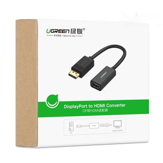 [Mã ELHACE giảm 4% đơn 300K] Cáp Chuyển Displayport to HDMI Cao Cấp Ugreen 40362 MM137 Chính Hãng