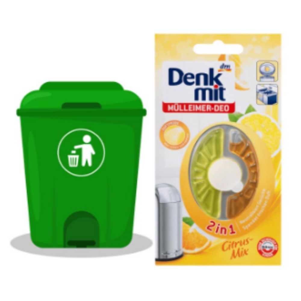 Miếng dán tinh dầu khử mùi thùng rác Denkmit hương cam chanh