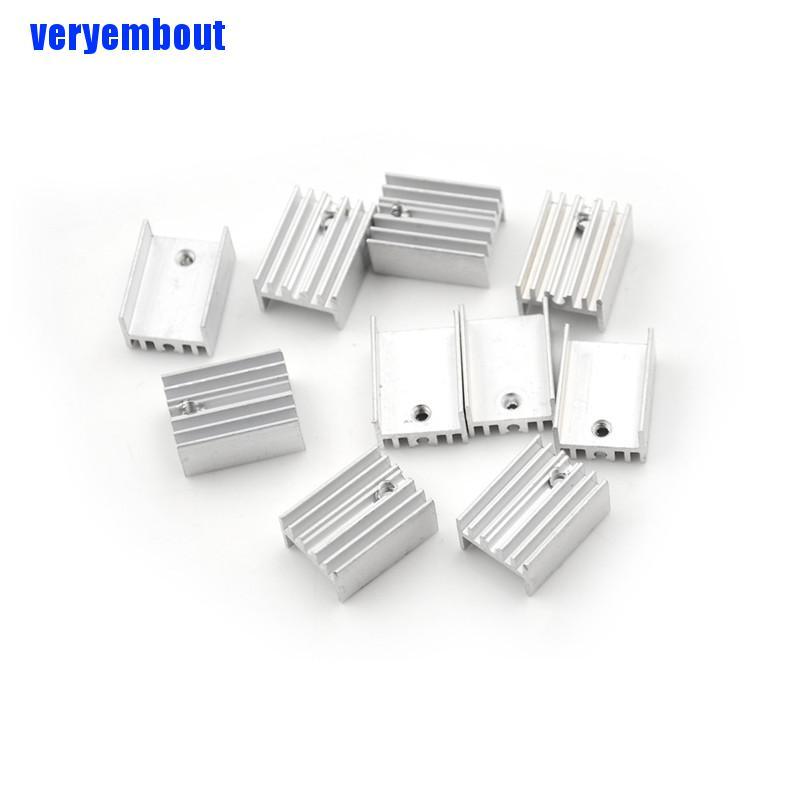 Set 10 Miếng Nhôm Tản Nhiệt Cho Bán Dẫn To-220 20x15 X 10mm