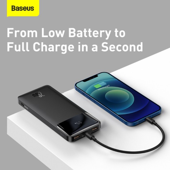 Sạc dự phòng Baseus 10000mah PD 15w/20w dùng tốt cho các dòng Iphone/Samsung An Toàn - Chính Hãng