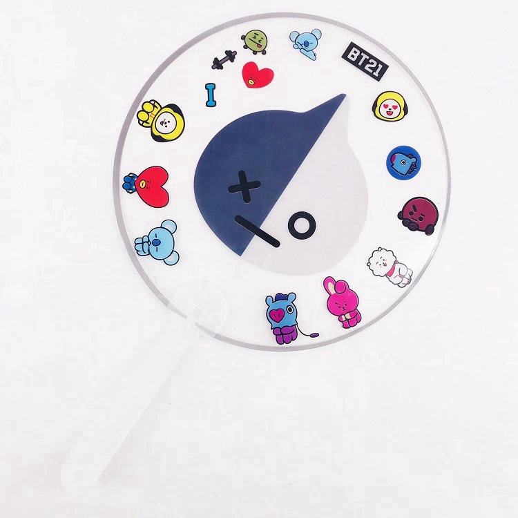 The same style BTS the official BT21 as a transparent fan